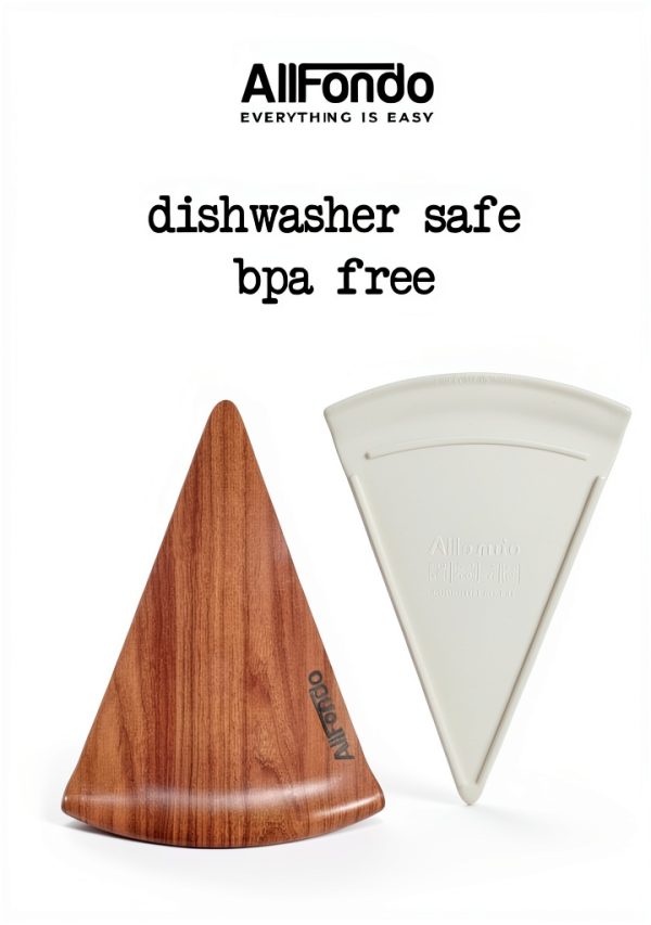 ALLFONDO Pizza Plates Wood Melamine Dishwasher Safe-4