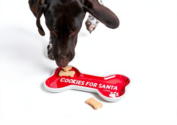 Mud Pie Pet Cookies for Santa Christmas Plate Stoneware-1