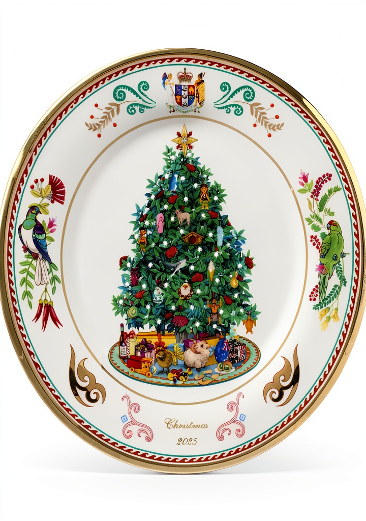 Lenox New Zealand Plate displayed on a dining table with decorative elements