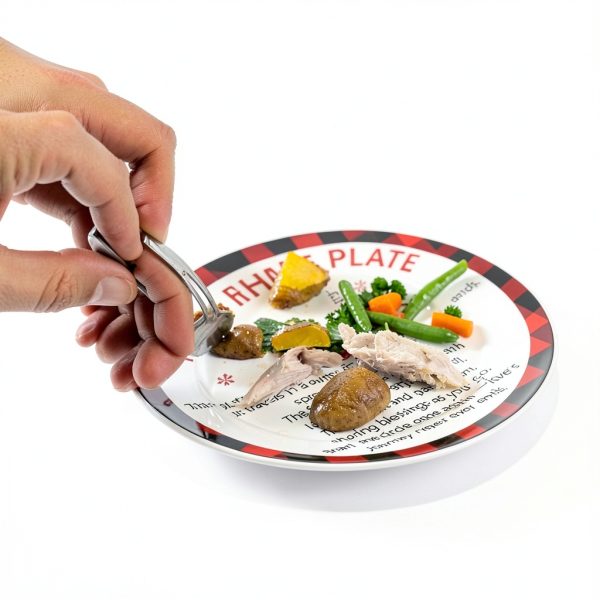 Vesici Christmas Giving Plates Ceramic Dishwasher Safe Set-4