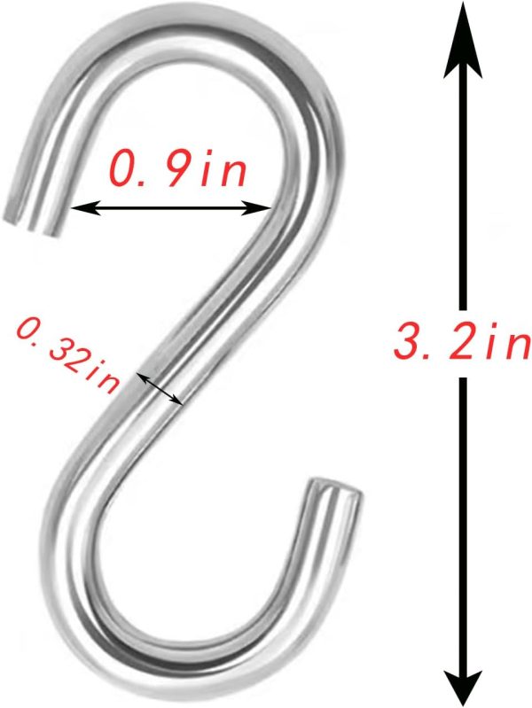AMZFULY S Hooks Heavy Duty Stainless Steel Hanging Hooks-1