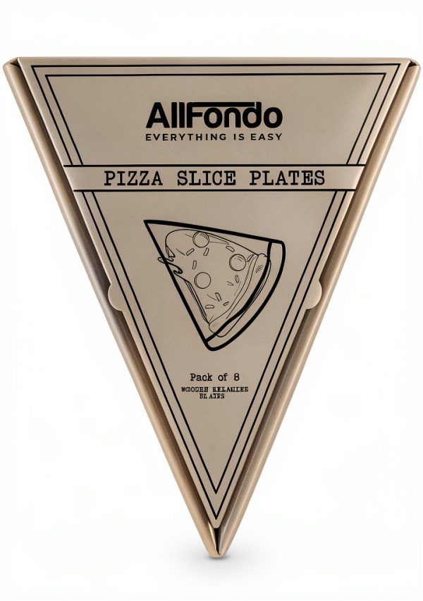 ALLFONDO Pizza Plates Wood Melamine Dishwasher Safe-7
