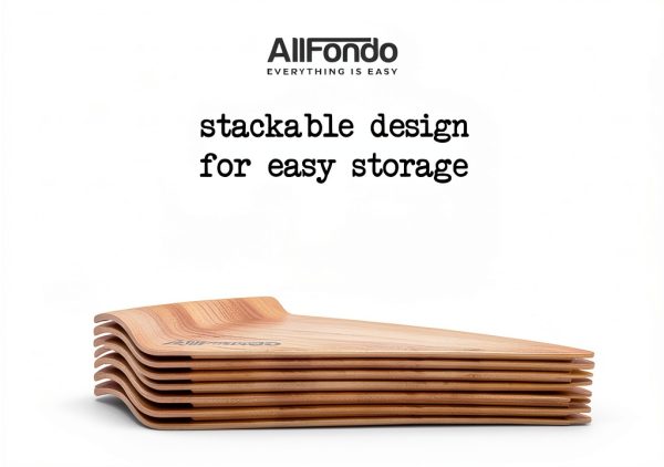 ALLFONDO Pizza Plates Wood Melamine Dishwasher Safe-2
