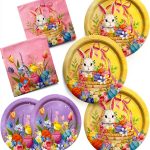 Gatherfun Easter Plates Disposable Bunny Design Party-0