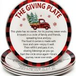 Vesici Christmas Giving Plates Ceramic Dishwasher Safe Set-0