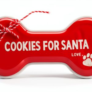 Mud Pie Pet Cookies for Santa Christmas Plate Stoneware-0