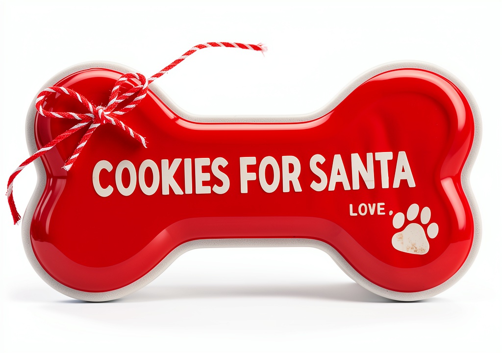 Mud Pie Pet Cookies for Santa Christmas Plate on a holiday table