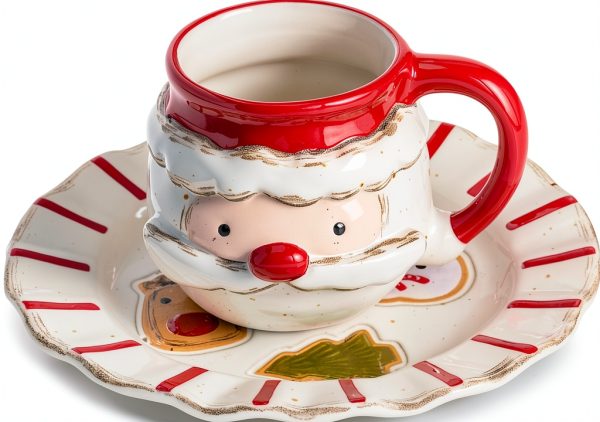 Mud Pie Stoneware Serve Plate Set Red Rustic Style-2
