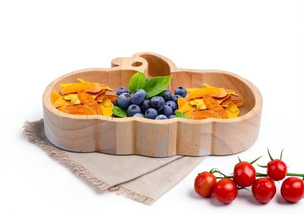GLEAVI Wood Pumpkin Serving Tray Rustic Halloween Kitchen-6
