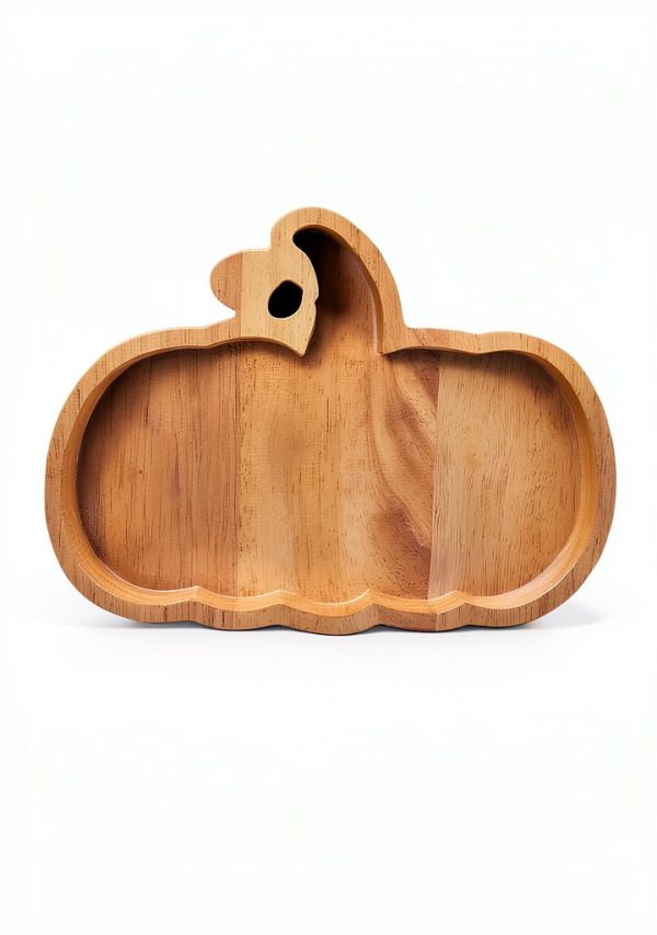 GLEAVI Wood Pumpkin Serving Tray Rustic Halloween Kitchen-7
