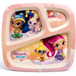 Shimmer and Shine Kids Plate Nickelodeon BPA Free Melamine-0