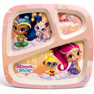 Shimmer and Shine Kids Plate Nickelodeon BPA Free Melamine-0