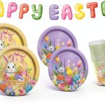 Gatherfun Easter Party Supplies Disposable Plates Cups-0