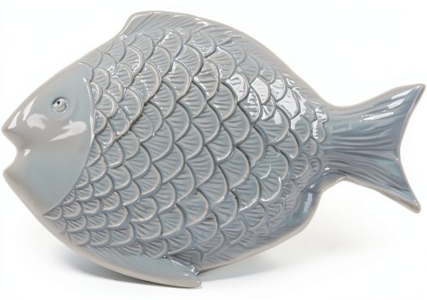 Fish Trinket Tray Beachcombers Porcelain Rustic Coastal-0