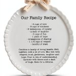 Mud Pie Family Recipe Plate Ceramic Dishwasher Safe White-0
