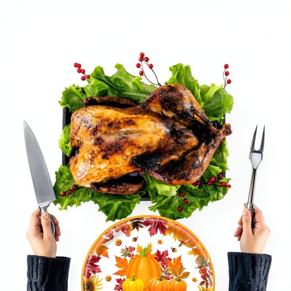 Thanksgiving Paper Plates HeartYue Disposable Pumpkin Design-4