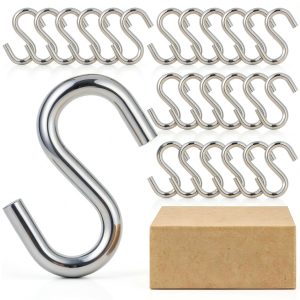 MorningRo Heavy Duty S Hooks Zinc Plated 50pcs-0