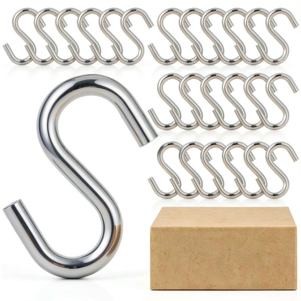MorningRo Heavy Duty S Hooks Zinc Plated 50pcs-0