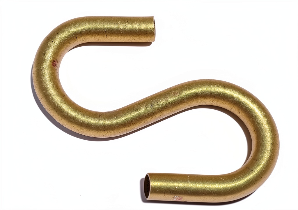 Brass S Hook installed on a garage wall