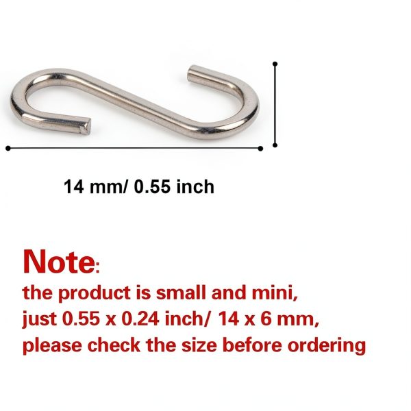 Shappy Mini S Hook Set Stainless Steel Small Size-1