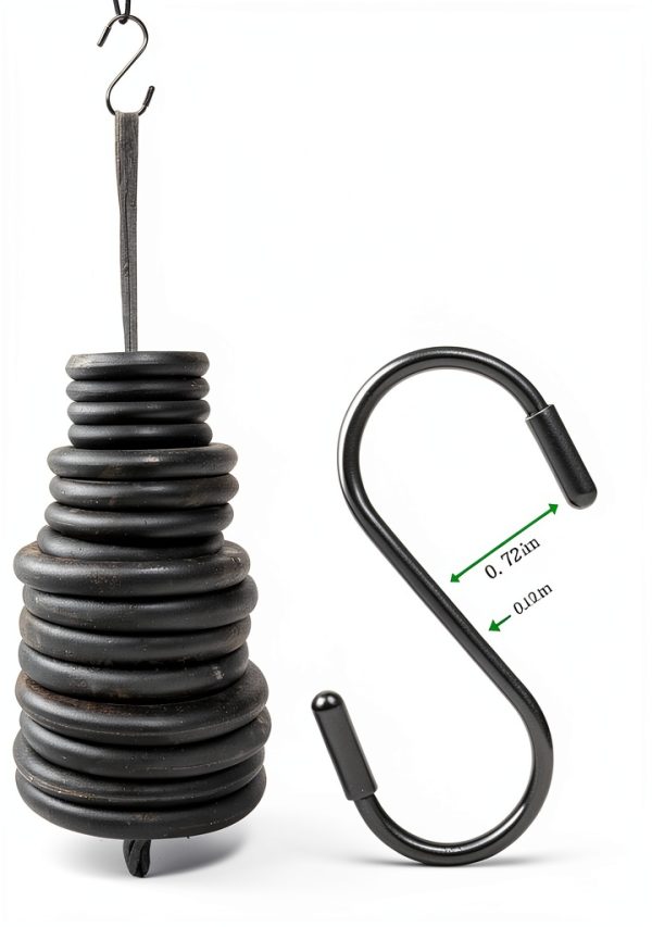 S Hook 3-Inch Black HEDGBOBO Heavy Duty Non Slip 10-Pack-6