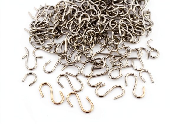 S Hook yuntop Stainless Steel Mini Hook 100pcs Silvery 3.15in-3