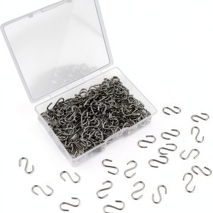 S Hook yuntop Stainless Steel Mini Hook 100pcs Silvery 3.15in-0