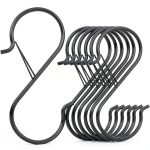 Newlia Heavy Duty S-Hook with Safety Buckle Black 5 Inch – 40lb-0