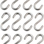 Hamineler Stainless Steel S-Hooks 2.2 Inch Heavy Duty Wall Mount 15-0