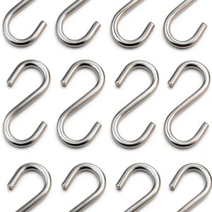 Hamineler Stainless Steel S-Hooks 2.2 Inch Heavy Duty Wall Mount 15-0