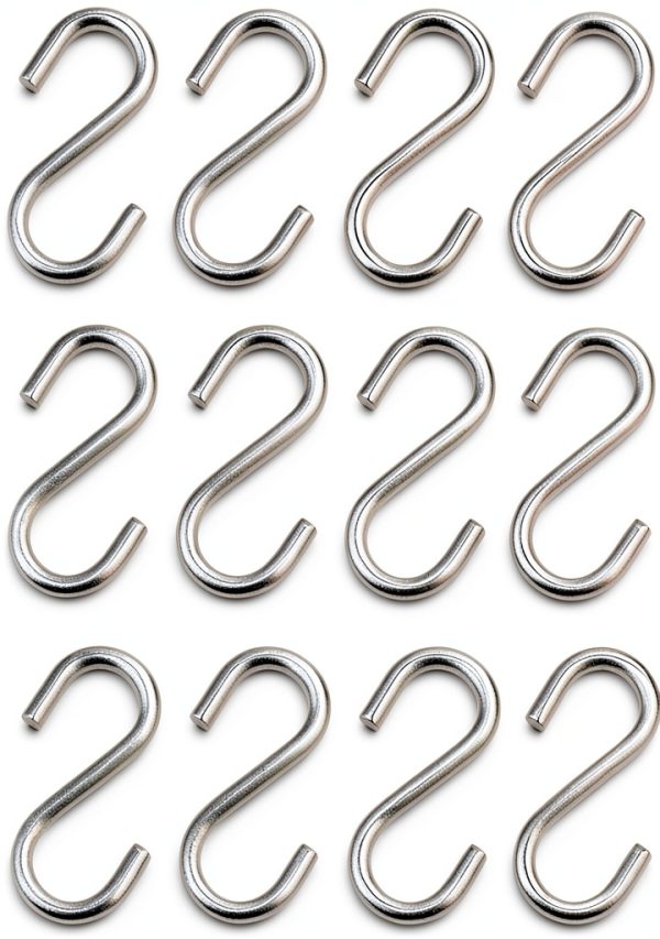 Hamineler Stainless Steel S-Hooks 2.2 Inch Heavy Duty Wall Mount 15-0