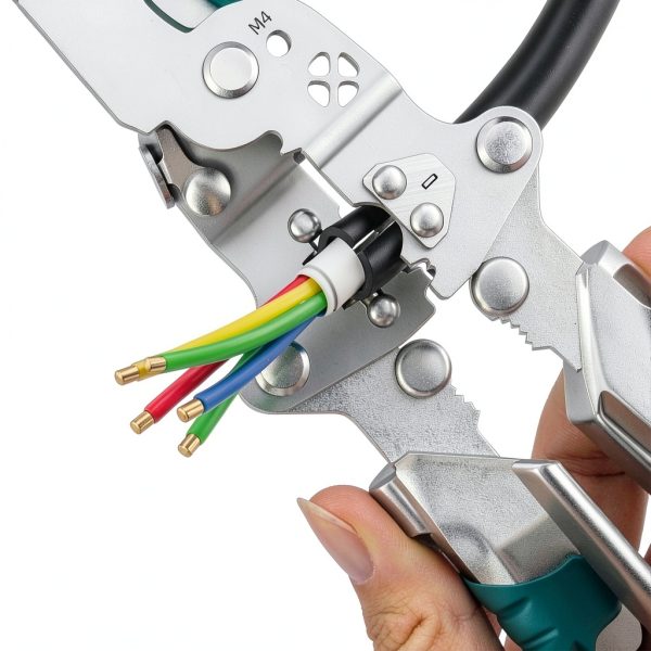 18 in 1 Wire Stripping Pliers with Voltage Tester, Folding Stylus Screwdriver Wire Stripper, For Wire Cutting Stripping Crimping Repair, Electrician, HVAC, Car Repair Tool-2