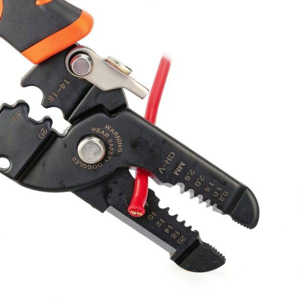 Wire Stripper Htaexpu 5-in-1 Tool with Ergonomic Orange Handle-3