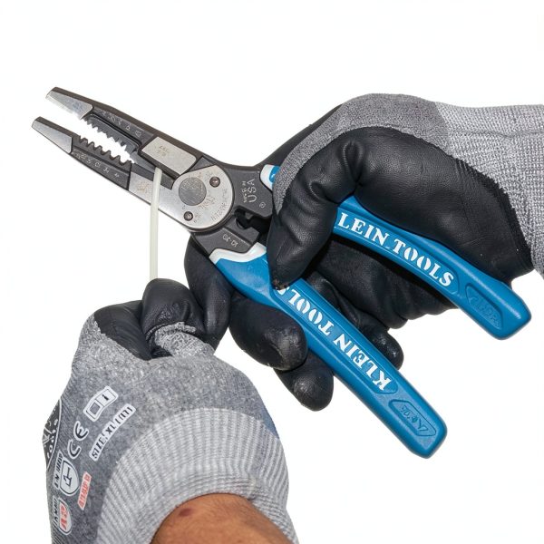 Klein Tools K12065CR Wire Stripper / Cutter / Crimper Tool, Made in USA, for Cutting, Stripping, Crimping, Twisting (8-18 AWG solid, 10-20 AWG stranded)-9