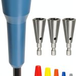 Wire Nut Twister & Wire Twister Tool for Drill, 1/4" Chuck Spin Twist Connector Socket, Compatible with 8-14 AWG, Quick Cable Stripping and Twisting Driver (4pcs)-0