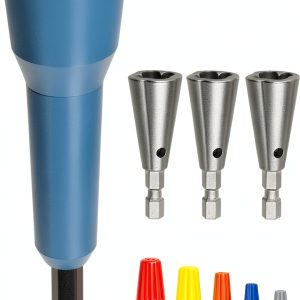 Wire Nut Twister & Wire Twister Tool for Drill, 1/4" Chuck Spin Twist Connector Socket, Compatible with 8-14 AWG, Quick Cable Stripping and Twisting Driver (4pcs)-0