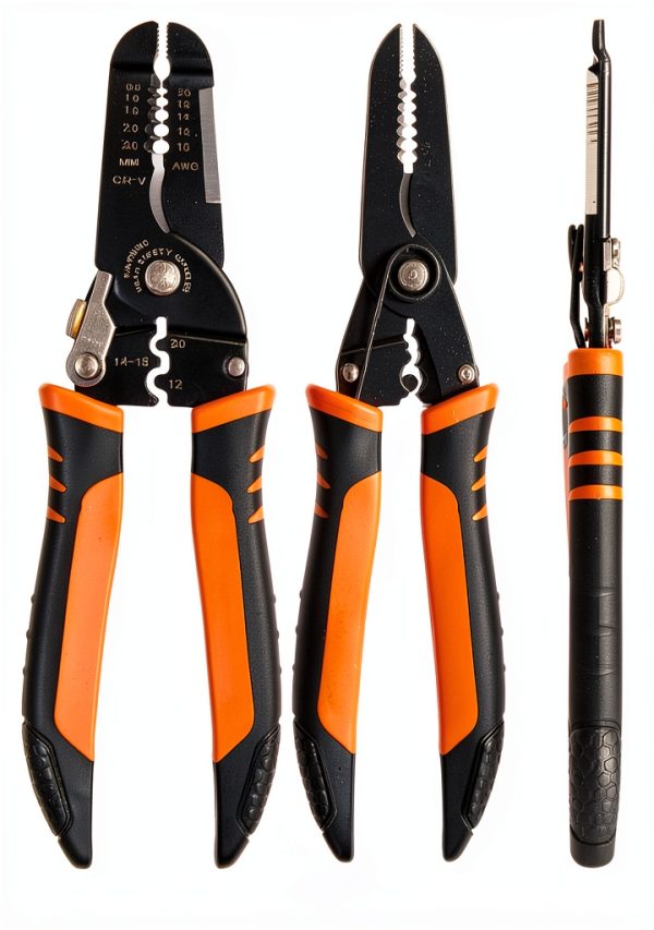 Wire Stripper Htaexpu 5-in-1 Tool with Ergonomic Orange Handle-2