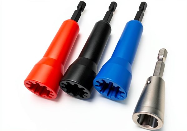 4 PCS Wire Nut Twister，Fast Wire Twister Tool for Drill，Wire Nut Twiter for Drill, Spin Twist Wire Connector Socket, Wire Connector Driver with 1/4" Chuck，Wire Stripping and Twisting Tool-0