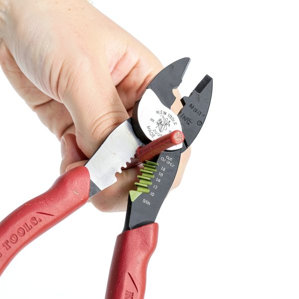 Wire Cutter Klein Tools 2005N Red Hand Tool with Stripper Crimper-3