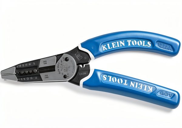 Klein Tools K12065CR Wire Stripper / Cutter / Crimper Tool, Made in USA, for Cutting, Stripping, Crimping, Twisting (8-18 AWG solid, 10-20 AWG stranded)-2
