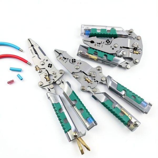 18 in 1 Wire Stripping Pliers with Voltage Tester, Folding Stylus Screwdriver Wire Stripper, For Wire Cutting Stripping Crimping Repair, Electrician, HVAC, Car Repair Tool-4