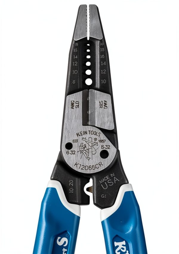Klein Tools K12065CR Wire Stripper / Cutter / Crimper Tool, Made in USA, for Cutting, Stripping, Crimping, Twisting (8-18 AWG solid, 10-20 AWG stranded)-4