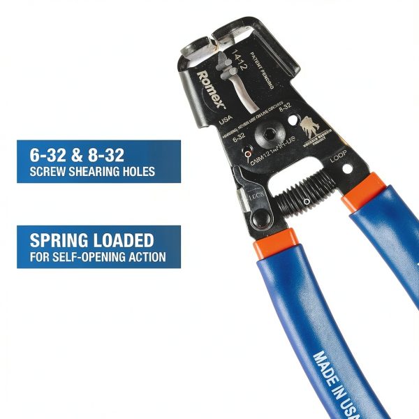 Southwire - 65172140 SNM1214HH-US ROMEX BOXJaw Wire Stripper, Dual Wire Cutter Strips both 12/2 & 14/2 Romex NMB JACKETS and 12 and 14 AWG Solid Wire-7