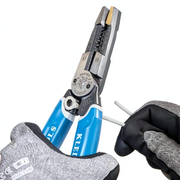 Klein Tools K12065CR Wire Stripper / Cutter / Crimper Tool, Made in USA, for Cutting, Stripping, Crimping, Twisting (8-18 AWG solid, 10-20 AWG stranded)-11