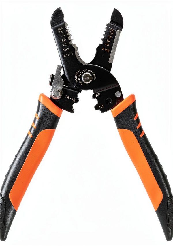 Wire Stripper Htaexpu 5-in-1 Tool with Ergonomic Orange Handle-0