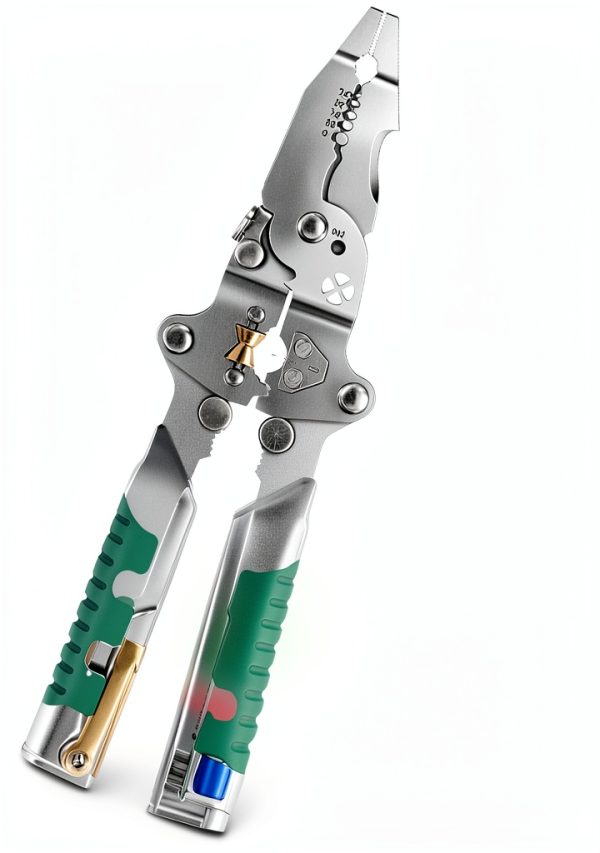 18 in 1 Wire Stripping Pliers with Voltage Tester, Folding Stylus Screwdriver Wire Stripper, For Wire Cutting Stripping Crimping Repair, Electrician, HVAC, Car Repair Tool-0