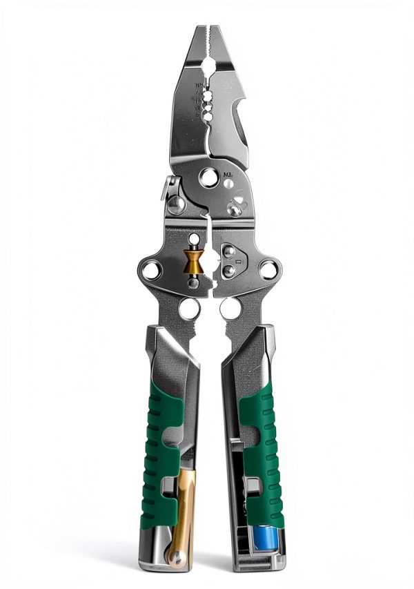 18 in 1 Wire Stripping Pliers with Voltage Tester, Folding Stylus Screwdriver Wire Stripper, For Wire Cutting Stripping Crimping Repair, Electrician, HVAC, Car Repair Tool-1