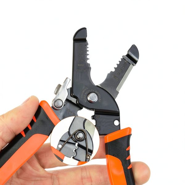 Wire Stripper Htaexpu 5-in-1 Tool with Ergonomic Orange Handle-4