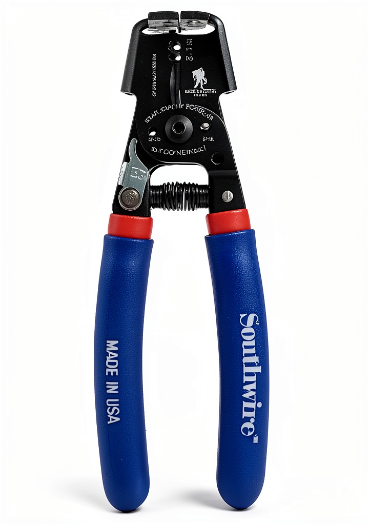 Installing Southwire 65172140 wire stripper on a wooden workbench with Romex cables ready for stripping