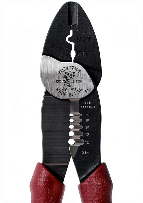 Wire Cutter Klein Tools 2005N Red Hand Tool with Stripper Crimper-9